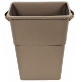 Thin Bin Container Plastic Indoor Waste Container Receptacle - Beige, 23 Gallon