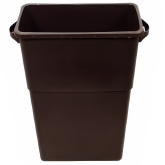Thin Bin Container Plastic Indoor Waste Container Receptacle - Brown, 23 Gallon