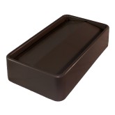 Thin Bin Container Swing Top Lid for 23 Gallon Plastic Indoor Waste Container Receptacle - Brown