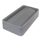 Thin Bin Container Swing Top Lid for 23 Gallon Plastic Indoor Waste Container Receptacle - Gray