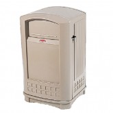 Rubbermaid Plaza Waste Container - 50 Gallon, Beige