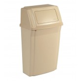 Rubbermaid Wall Mounted Slim Jim Waste Receptacle - 15 Gallon, Beige