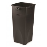 Rubbermaid Untouchable Square Waste Container - 23 Gallon, Black