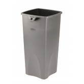Rubbermaid Untouchable Square Waste Container - 23 Gallon, Gray