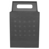 WITT Celestial Series Perforated Rectangular Waste Receptacle - 40 gallon, Black