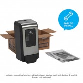 GP Pro 53060 Pacific Blue Manual Hand Soap & Sanitizer Dispenser - Brushed Stainless