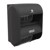 GP Pro 56744B Compact Coreless High Capacity Vertical Four Roll Tissue Dispenser - Black