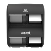 GP Pro 56744B Compact Coreless High Capacity Vertical Four Roll Tissue Dispenser - Black