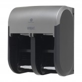 GP Pro 56746A Compact Coreless High Capacity Vertical Four Roll Tissue Dispenser - Faux Stainless