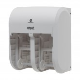 GP Pro 56747A Compact Coreless High Capacity Vertical Four Roll Bathroom Tissue Dispenser - White