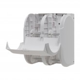 GP Pro 56747A Compact Coreless High Capacity Vertical Four Roll Bathroom Tissue Dispenser - White