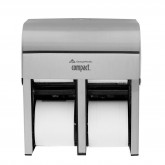 GP Pro 56748 Compact Coreless High Capacity Vertical Four Roll Bathroom Tissue Dispenser - Stainless Steel