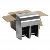 GP Pro 56748 Compact Coreless High Capacity Vertical Four Roll Bathroom Tissue Dispenser - Stainless Steel