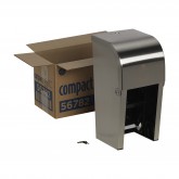 GP Pro 56782 Compact Coreless High Capacity Vertical Double Roll Bathroom Tissue Dispenser - Stainless Steel