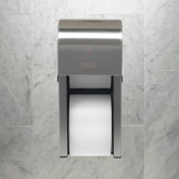 GP Pro 56782 Compact Coreless High Capacity Vertical Double Roll Bathroom Tissue Dispenser - Stainless Steel