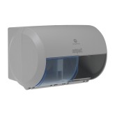 GP Pro 56783A Compact Coreless High Capacity Side-By-Side Double Roll Bathroom Tissue Dispenser - Gray