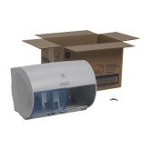 GP Pro 56783A Compact Coreless High Capacity Side-By-Side Double Roll Bathroom Tissue Dispenser - Gray