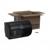 GP Pro 56784A  Compact Coreless High Capacity Side-By-Side Double Roll Bathroom Tissue Dispenser - Black