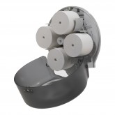GP Pro 56788 Compact Coreless Carousel Four Roll Bathroom Tissue Dispenser - Black