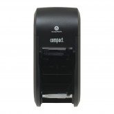 GP Pro 56790A Compact Coreless High Capacity Vertical Double Roll Tissue Dispenser - Black