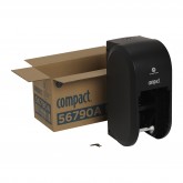 GP Pro 56790A Compact Coreless High Capacity Vertical Double Roll Tissue Dispenser - Black