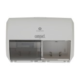 GP Pro 56797A Compact Coreless High Capacity Side-By-Side Double Roll Bathroom Tissue Dispenser - White
