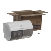GP Pro 56797A Compact Coreless High Capacity Side-By-Side Double Roll Bathroom Tissue Dispenser - White