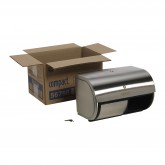 GP Pro 56798 Compact Coreless High Capacity Side-By-Side Double Roll Bathroom Tissue Dispenser - Stainless Steel
