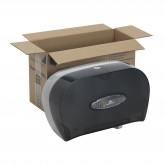 GP Pro 59206 Two Roll Side-by-Side Covered Bathroom Tissue Dispenser - Smoke