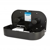 GP Pro 59210 9" Twin Jr. Jumbo Two Roll Bathroom Tissue Dispenser - Black
