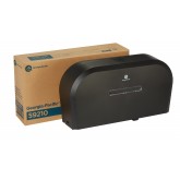 GP Pro 59210 9" Twin Jr. Jumbo Two Roll Bathroom Tissue Dispenser - Black