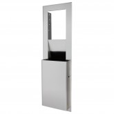 GP Pro 59451 Recessed Trash Receptacle for 12" Cavities - Stainless Steel