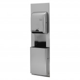 GP Pro 59453 California Building Code Compliant Recessed Trash Receptacle for 12" Cavities - Stainless Steel