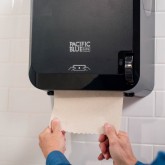 GP Pro 59589 Pacific Blue Ultra 8" Mechanical Touchless Paper Towel Dispenser - Black