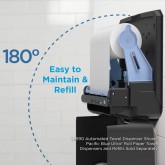 GP Pro 59594 Pacific Blue Ultra 8" Water Resistant Touchless Paper Towel Dispenser - Black