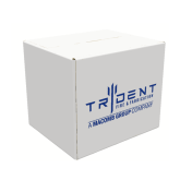 Printed White 32ect Corrugated Box for "Trident" - 12" x 10" x 10"