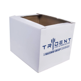 Printed Triple-Wall Corrugated Skid Box for "Trident" with 4" Top Flange - 36" x 28" x 28"