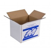 Printed White 32ect Corrugated Box for "The Macomb Group" - 8" x 6" x 6"