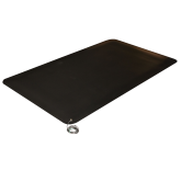 Crown Stat-Control Dry Area Anti-Static Anti-Fatigue Mat - 2' x 3', Black