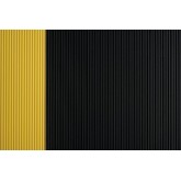 Dimex ASTM D178 Type II Class 2 Corrugated 1/4" Switchboard Runner Matting - Black/Yellow, 36" x 75'