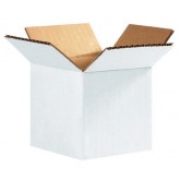 4" x 4" x 4" White Corrugated Box 32ect