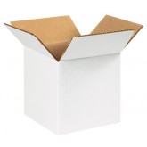 5" x 5" x 5" White Corrugated Box 32ect