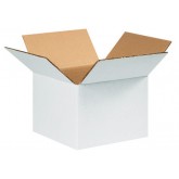 6" x 6" x 4" White Corrugated Box 32ect