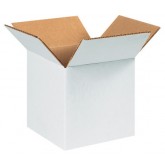 6" x 6" x 6" White Corrugated Box 32ect