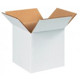 7" x 7" x 7" White Corrugated Box 32ect