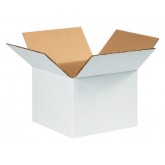 8" x 8" x 6" White Corrugated Box 32ect