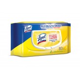 Lysol 99716 Lemon & Lime Blossom Scent Surface Disinfectant Wipes - 80 count, 6 per case