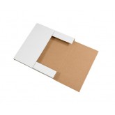 12.5" x 12.5" x 1" White Easy-Fold Mailers