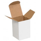 1.5" x 1.5" x 2.25" White Reverse Tuck Folding Cartons - 1000 per Case