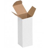 1.5" x 1.5" x 4" White Reverse Tuck Folding Cartons - 1000 per Case